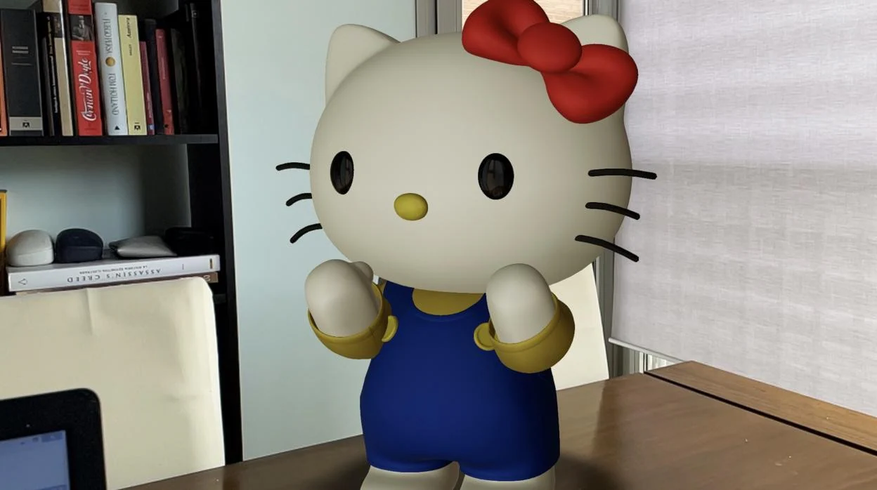 Hello Kitty a través de la herramienta de Realidad Aumentada de Google