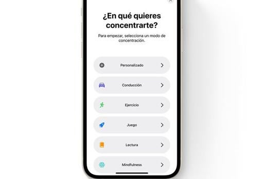 Así es la pantalla desde la que se pueden editar los 'Modos de concentración'