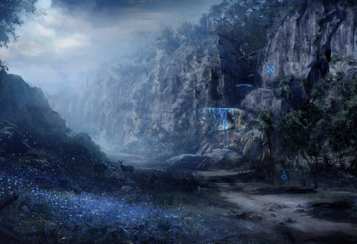 Arte en el que se representa una paraje de Yara