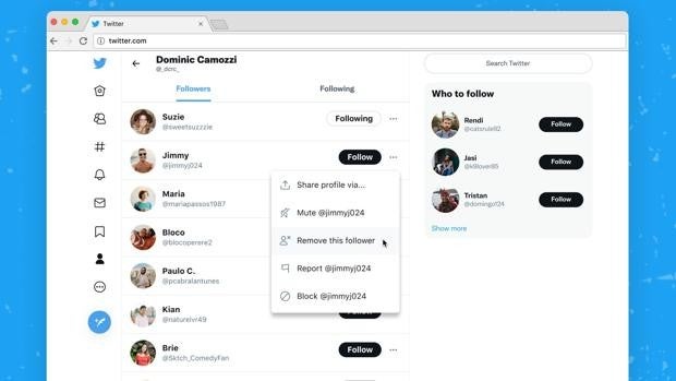 El nuevo truco de Twitter para eliminar un seguidor sin bloquearlo