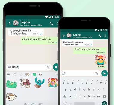 Nueva función de sugerencia de 'sticker' en WhatsApp