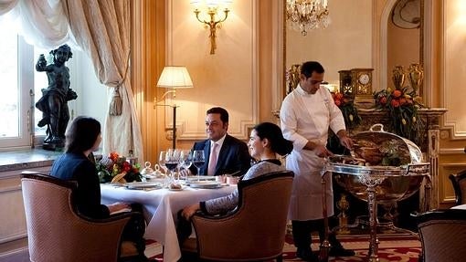 Un rincón del hotel Ritz, símbolo del lujo en Madrid