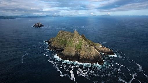 Toma aérea de la isla de Skellig