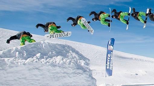 SnowPark Sulayr para snowboarders y freestylers. Fuente: sierranevada.es