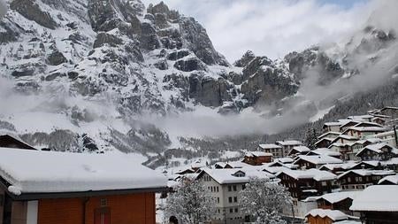 Leukerbad, cubierto de nieve