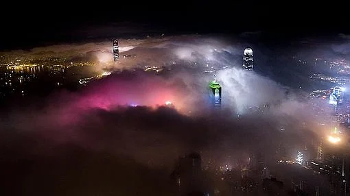 Las apoteósicas imágenes de Hong Kong tomadas con drones
