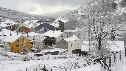 Vista de Pedrafita do Cebreiro en Lugo, en enero de 2016