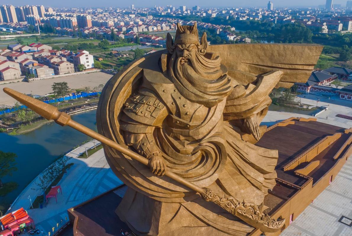 Foto subida a la red social Imgur de la estatua de Guan Yu en Jinzhou