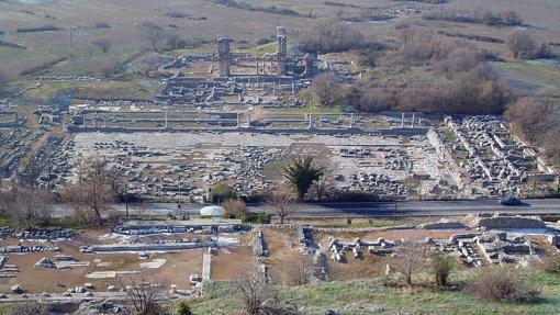 Vista de las ruinas de Filipos