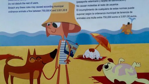 Normas de uso en la Playa De Perros Rambla De las Moreras.