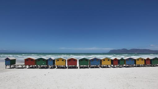 Casetas en la playa de Muizenberg