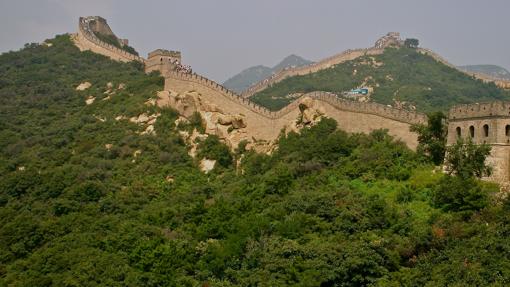 Tramo de la Gran Muralla en Badaling, uno de los más visitados por su cercanía a Pekín