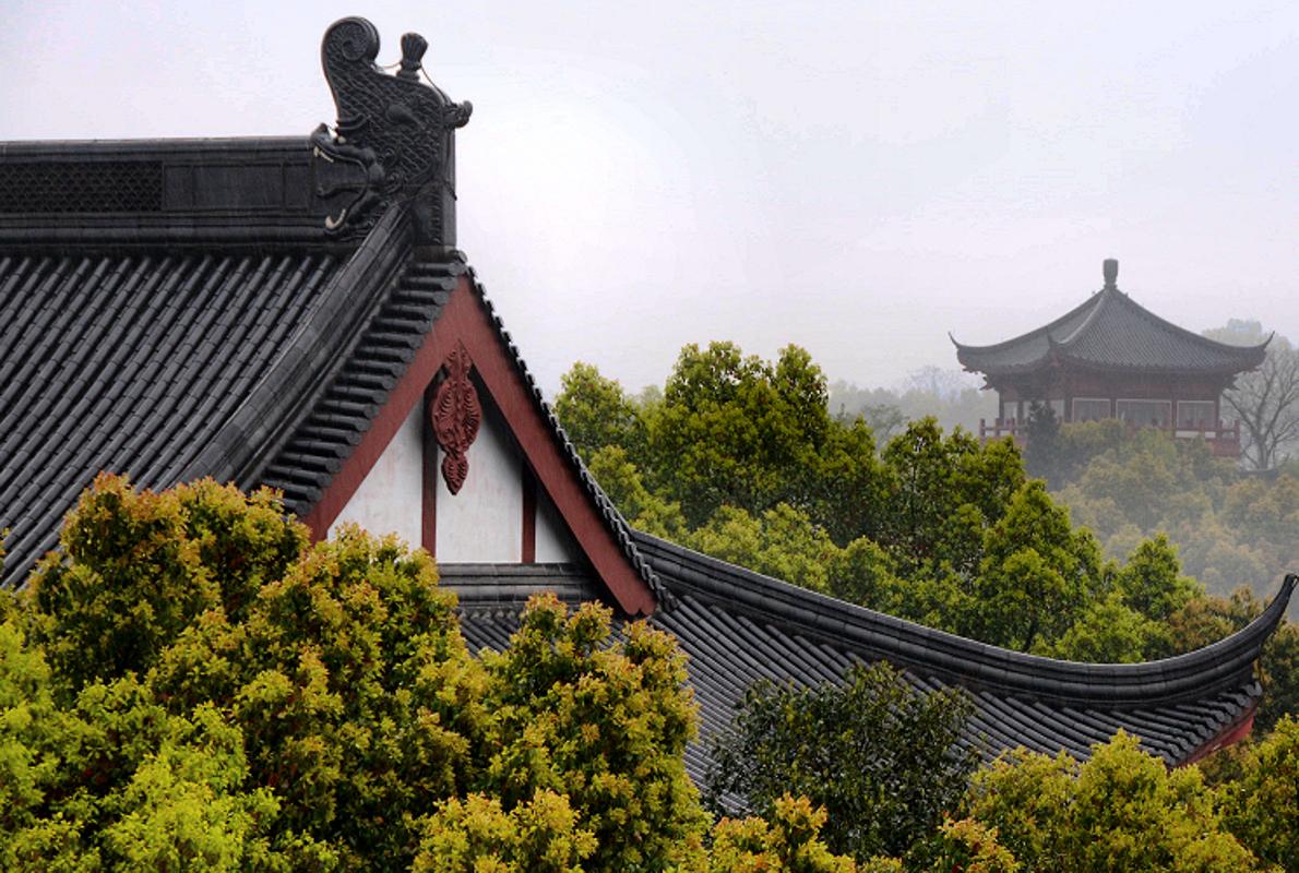 Monte Wu desde la Pagoda Chenghuang, Hangzhou