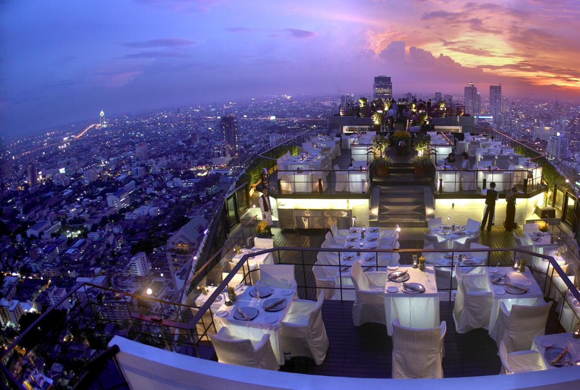 La noche de Bangkok, desde la terraza del hotel Banyan Tree Bangkok