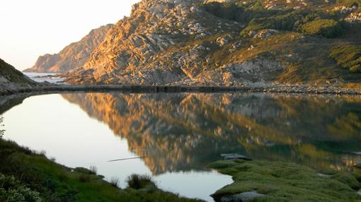 Un lago en las islas Cíes