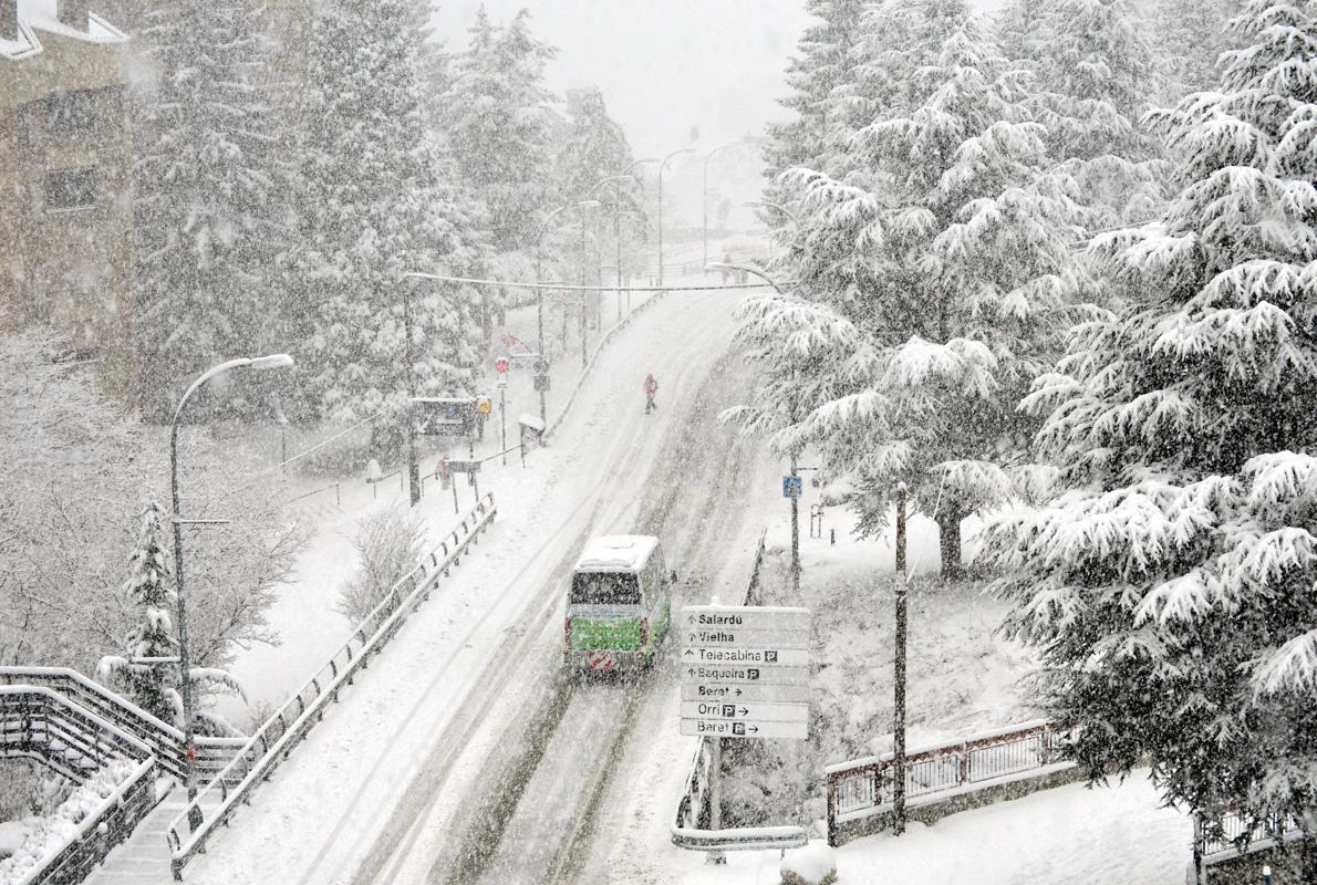 Imagen de la gran nevada de esta semana en la zona de Baqueira Beret