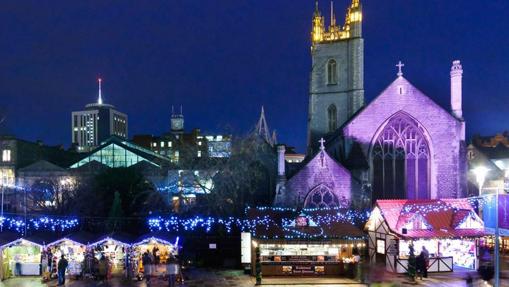 Cardiff, en Gales, durante la Navidad