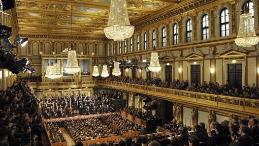 Ensayo de la filarmónica de Viena para el Concierto de Año Nuevo 2014 en el Musikverein en Viena (Austria)