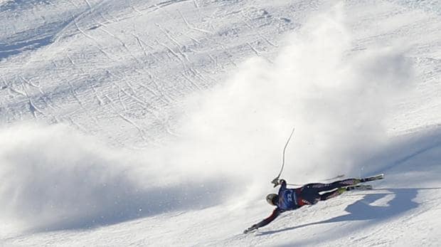 Caída de una esquiadora croata en la pista de Streif