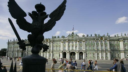 Fachada del Mueso Hermitage, en San Petersburgo