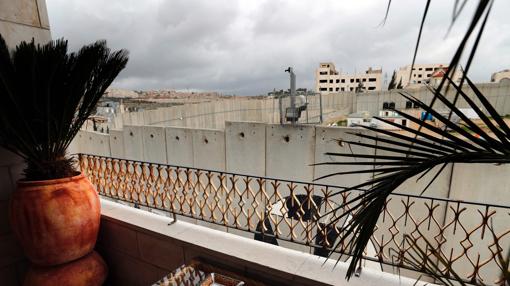 Una foto tomada desde el balcón de una de las habitaciones en el hotel recién inaugurado en Belén