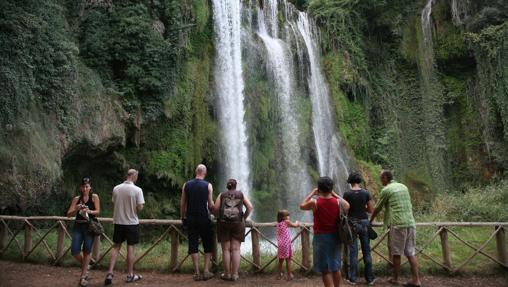 Una de las casacadas del Monasterio de Piedra