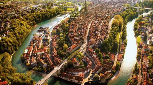 Berna, en un meandro del río Aare