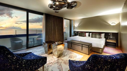 Una de las habitaciones del Hard Rock Hotel Tenerife