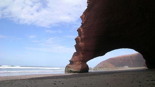 Playa de Legzira en Marruecos