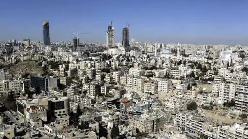 Vista general de Amman, Jordania