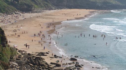 Playa de Los Locos, en Suances