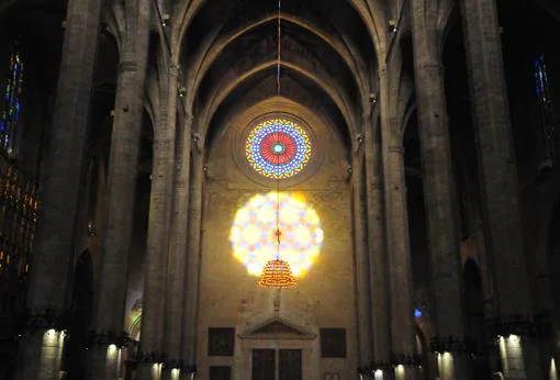 Catedral de Palma, en pleno Espectáculo del Ocho