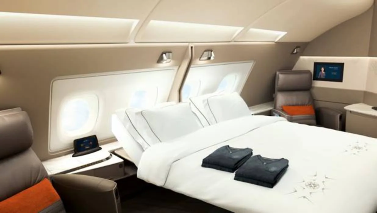 La nueva cama doble en las suites de Singapore Airlines