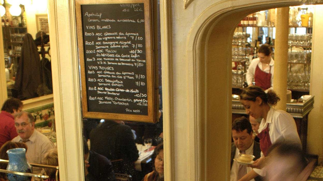 Interior de Aux Lyonnais, de Alain Ducasse