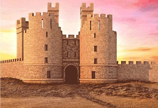 Estado del castillo tras una reconstrucción digital