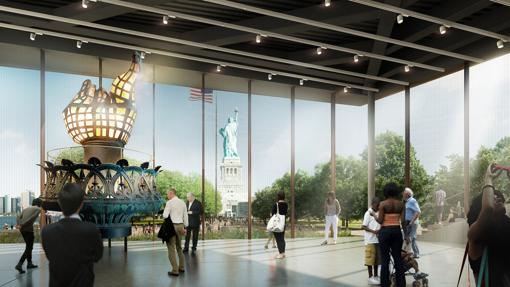 Recreación de cómo será el nuevo museo de la Estatua de la Libertad