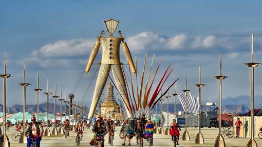 The burning man, en pleno desierto de Black Rock