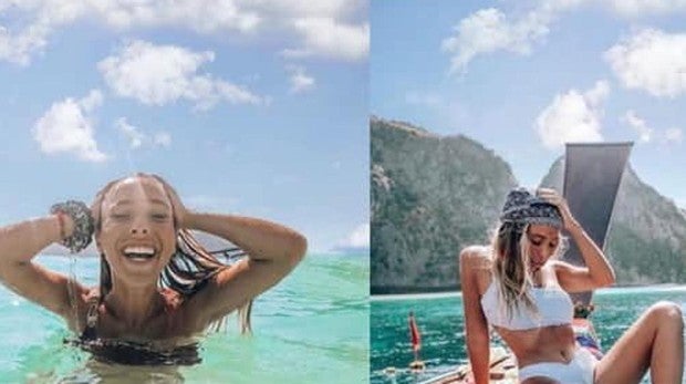 Por qué las fotos de esta «influencer» siempre tienen las mismas nubes