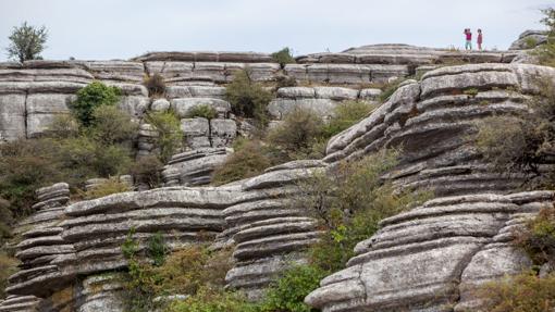 Paisaje de rocas en el Torcal de Antequera (Málaga)