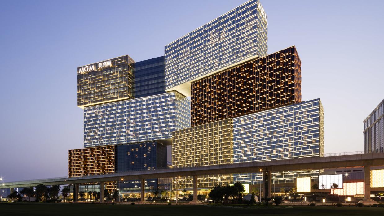 MGM Cotai, en Macao, con una estructura en forma de nueve cajas chinas