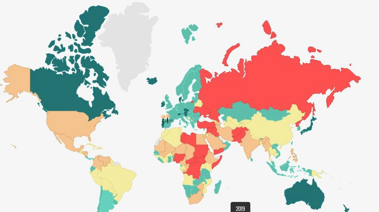 Los países más seguros y más peligrosos del mundo para viajar