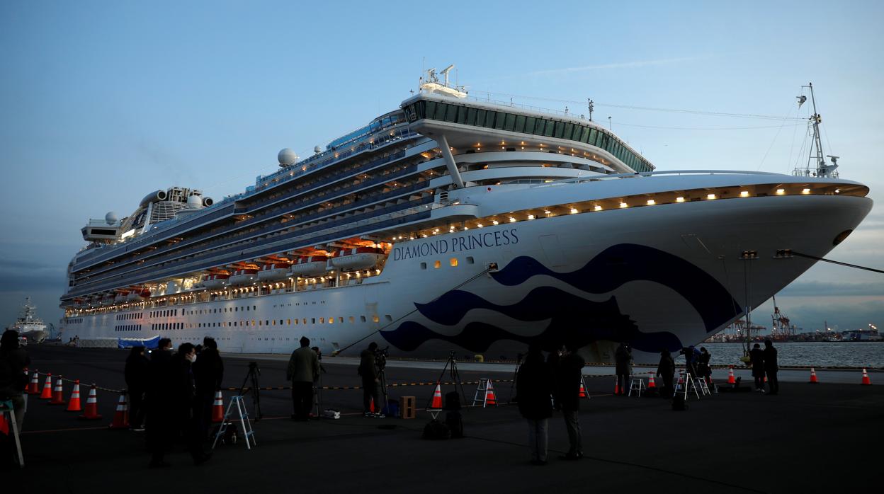 Diamond Princess, en Yokohama, al sur de Tokio