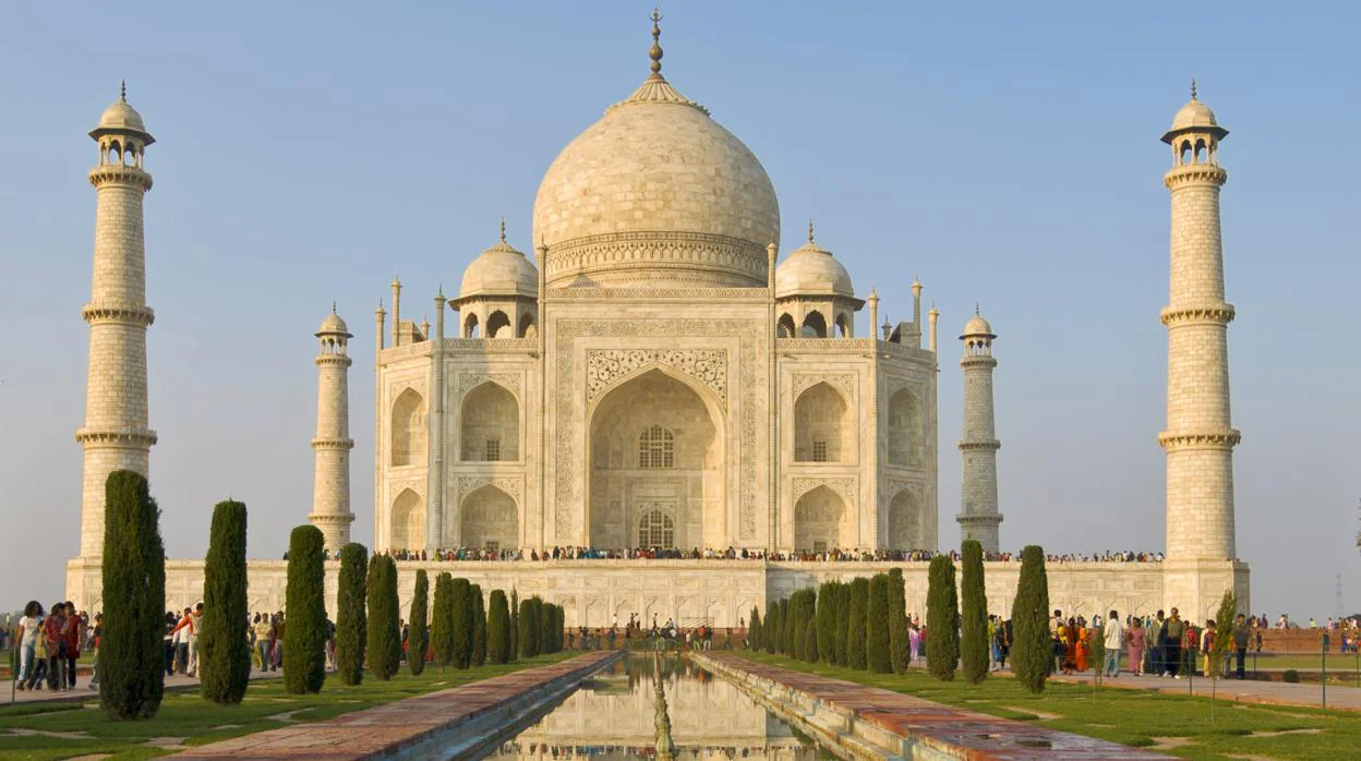 Taj Mahal, monumento funerario construido entre 1631 y 1654 en la ciudad de Agra
