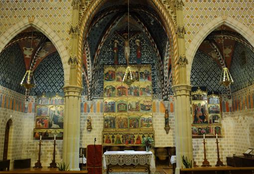 Interior de la iglesia-fortaleza de Torralba de Ribota, ejemplo de mudéjar Patrimonio de la Humanidad