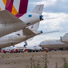 Aviones aparcados en Teruel