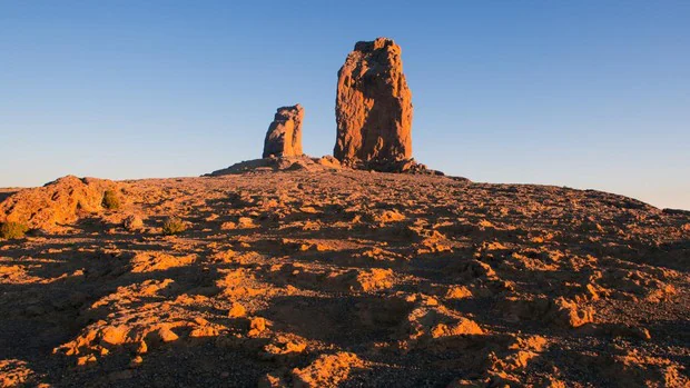 La enorme roca que es un símbolo de las montañas sagradas de Gran Canaria