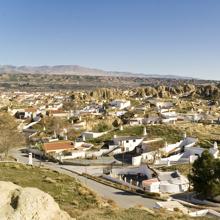 Barrio de las cuevas, en Guadix