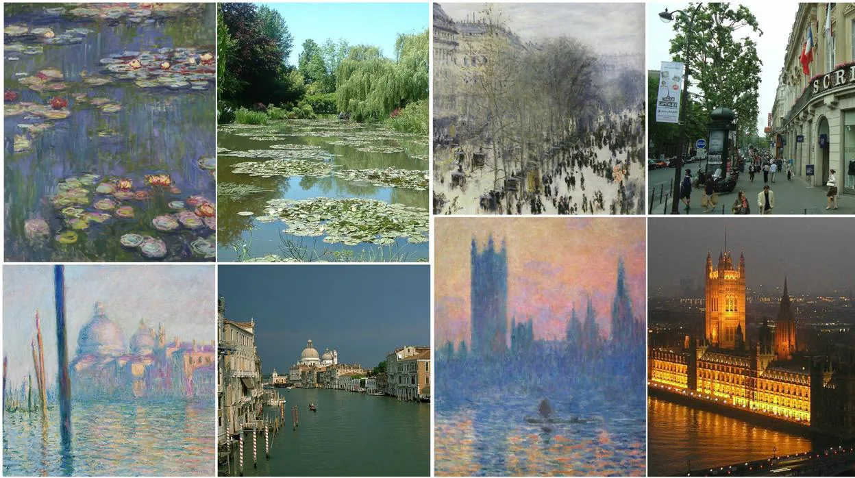 Monet solía pintar el mismo lugar una y otra vez, a menudo en diferentes momentos del día