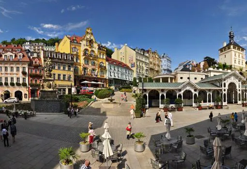 Una imagen de la ciudad balneario de Karlovy Vary