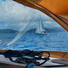 Día de navegación en la ruta xacobea por mar